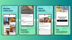 Graphic depicting TikTok Notes' features