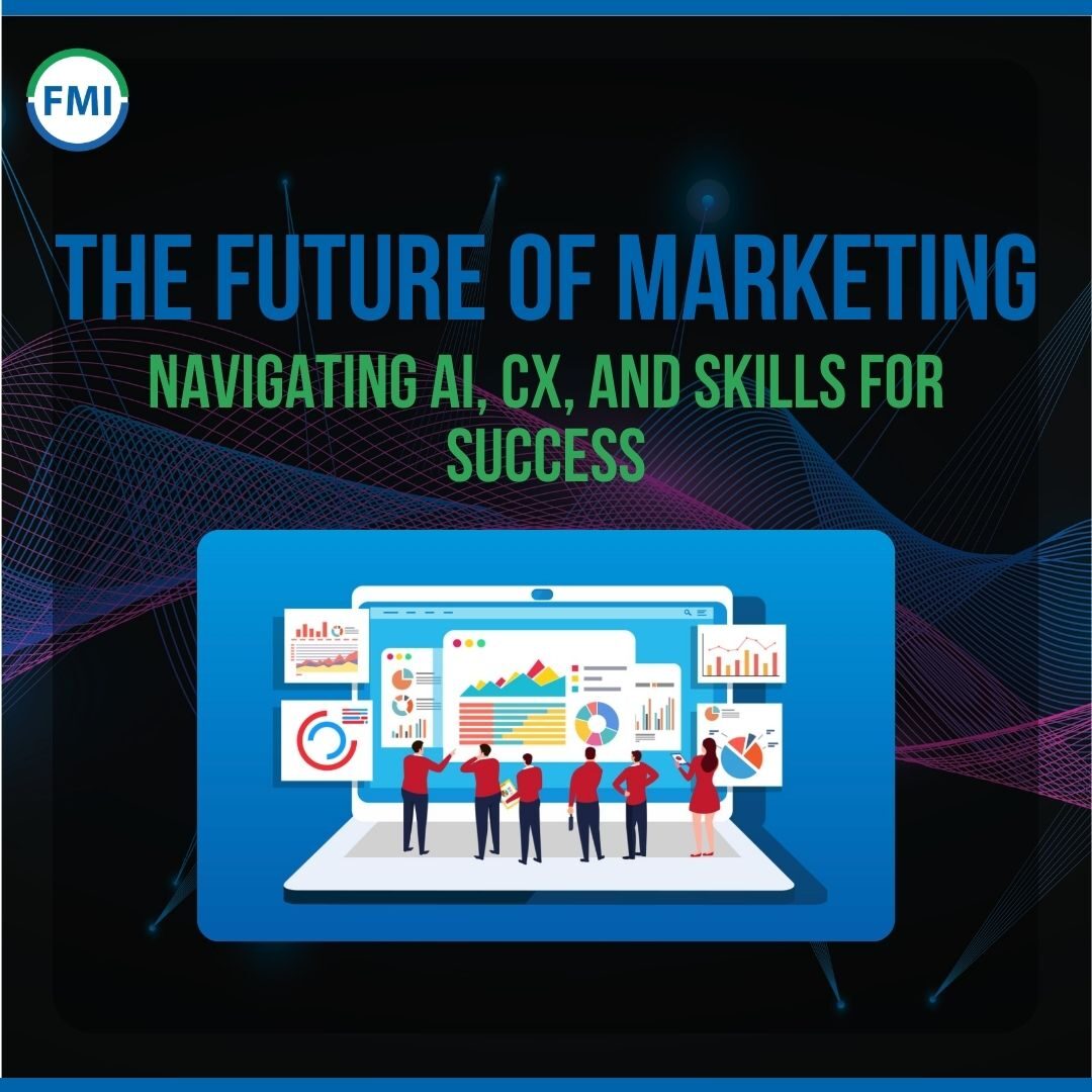 Group of people in red shirts looking at visual displays of different graphs, standing on a laptop and facing the screen.